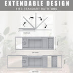 Foldable Bathtub Caddy Tray for Tub, Bamboo Expandable Bath Table Trays - Image 3