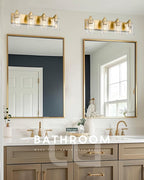 4-Light Bathroom Light Fixtures, Brushed Gold Vanity Light - Image 6