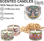 fclayvts Set of 36 Scented Candles, 2.5 OZ Soy Wax Aromatherapy Candles Gift Set - Image 3