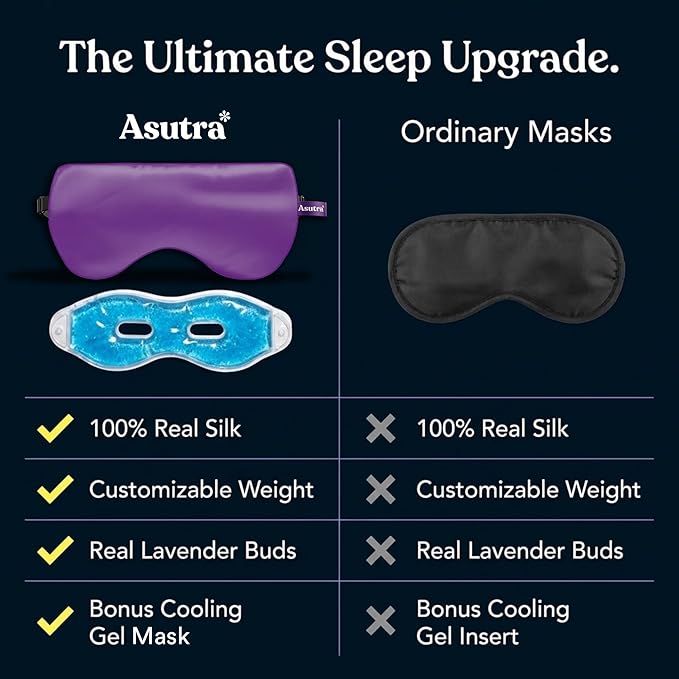 ASUTRA Silk Eye Pillow for Sleep, Weighted Eye Mask, Meditation & Light - Image 6