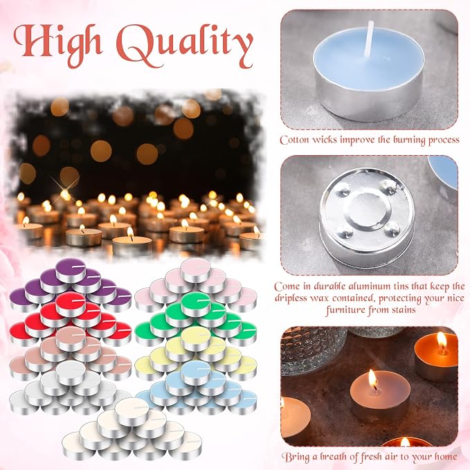 Huquary 108 Pcs Scented Tea Lights Candles Mini Scented Tealight Candles Bulk - Image 5