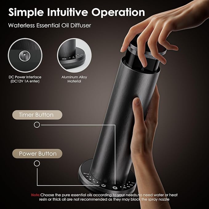 Waterless Essential Oil Diffuser, Aromatherapy Diffusers, Scent Diffusers - Image 6