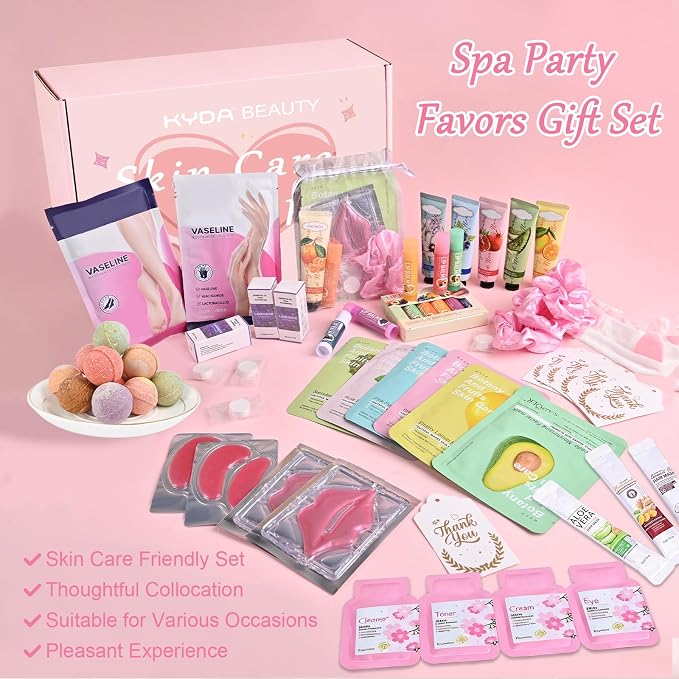 KYDA 132PCS SPA Party Supplies for Women, Include Face Masks, Hand Cream - Image 6
