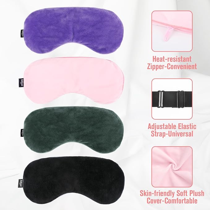 BeHoomi Heated Eye Mask, Weighted Sleep Mask Warm Compress - Image 7