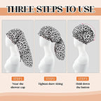 2 Pcs Large Shower Cap for Braids, Extra Long Shower Cap for Women Long Hair & - Image 4