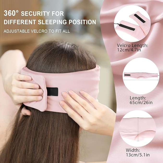 LC-dolida Sleep Mask with Bluetooth Headphones, Ice Silk Sleep Headphones with - Image 7