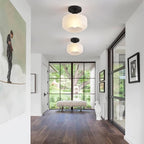 Industrial Black Matte Light Fixtures Ceiling Mount, - Image 4