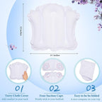 Jetec Inflatable Bath Pillow for Tub Non Slip Bathtub Pillow Soft Comfortable - Image 2