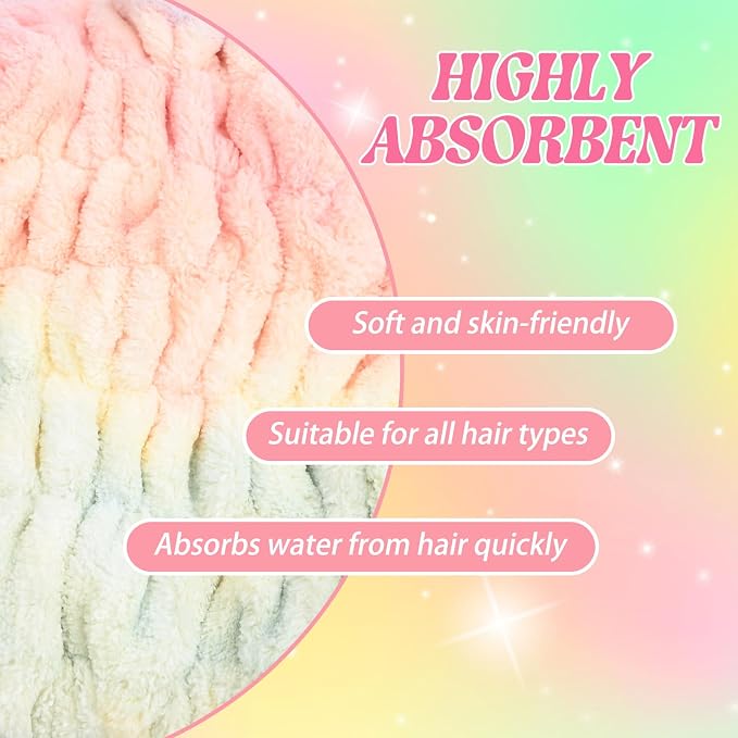 2 PCS Microfiber Hair Towel Wrap - Image 5