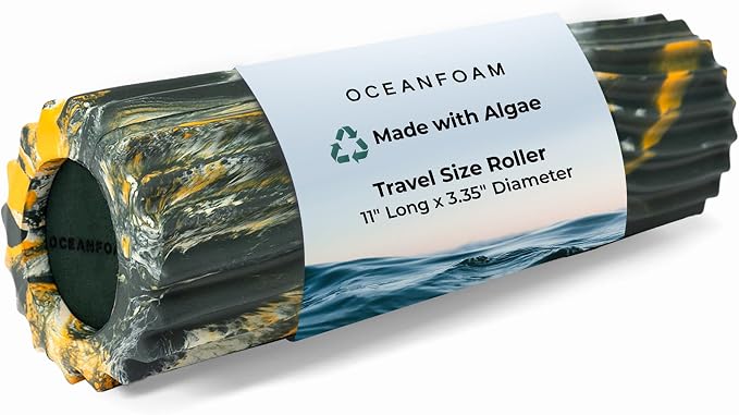 Oceanfoam Ripple Travel Foam Roller Firm Mini Foam Roller by Oceanfoam