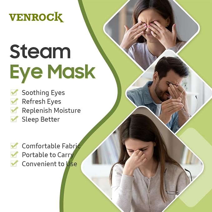Venrock Lutein Self-Heating Steam Eye Mask 10 Packs - Image 2