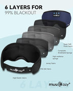 MUSICOZY Sleep Headphones Bluetooth 5.4 Headband Sleeping Eye Mask - Image 6