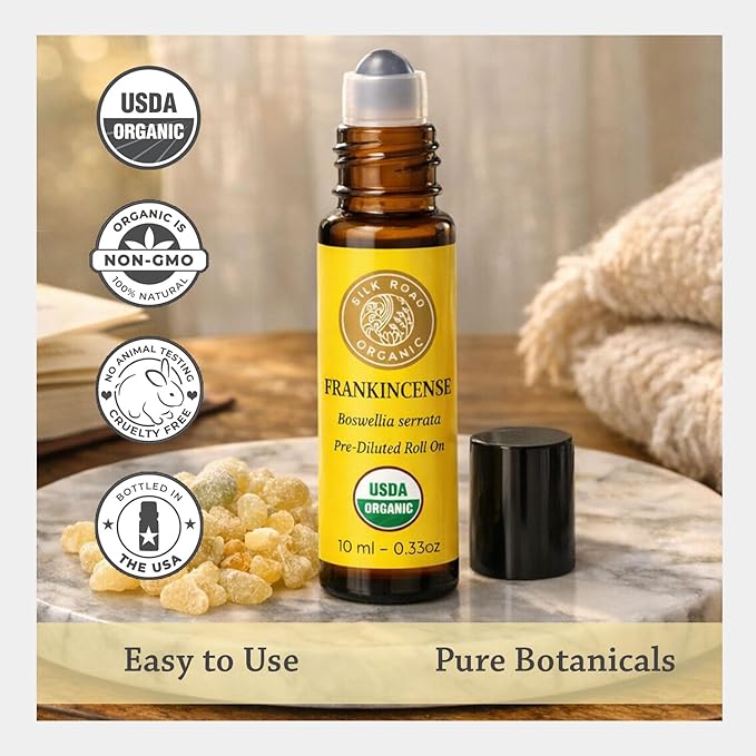 Silk Road Organic Frankincense Serrata Essential Oil Roll on - Image 5