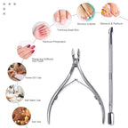 6Pcs Cuticle Clipper with Cuticle Pusher Set, Professional Stainless Steel Dead - Image 6