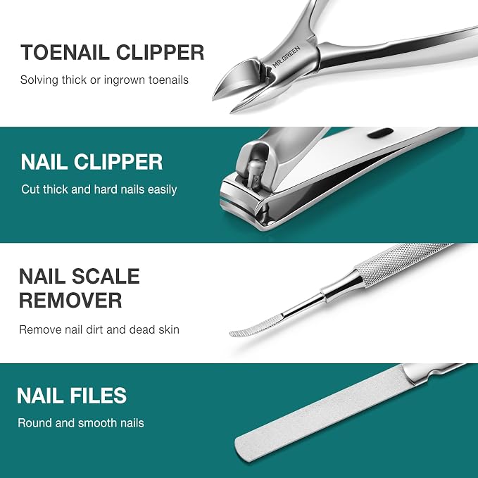 MR.GREEN Pedicure Knife Set Professional Ingrown Toenail Clippers Foot Care - Image 6