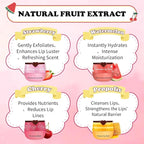 4PCS Lip Scrub and Mask Set, Cherry and Honey Pot Lip Balm, Strawberry and - Image 5