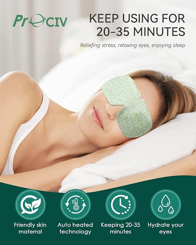 30PCS Steam Eye Masks for Dry Eyes & Fatigue Relief, Self-Heating Eye Mask for - Image 3