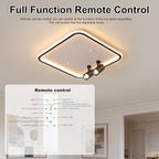 Shine LUEST Modern Square LED Flush Mount Ceiling Light Fixture, 2 Adjustable - Image 9
