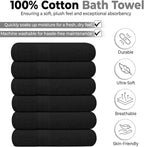 KAHAF COLLECTION 6 Pack Bath Towels Set 100% Ring Spun Cotton, Lightweight - Image 2