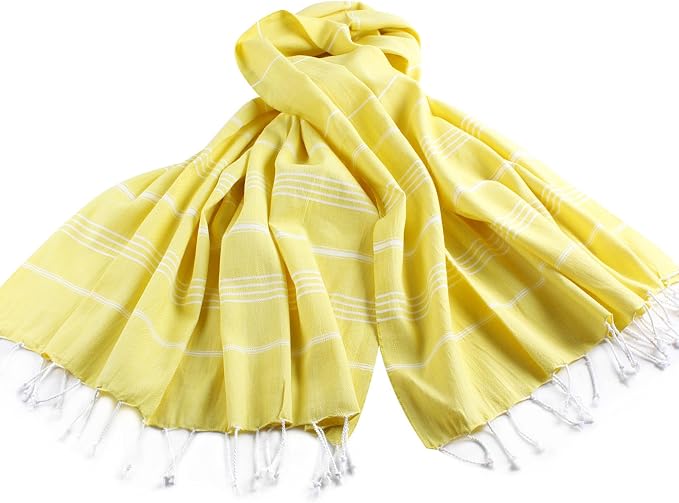 Cacala Lightweight and Thin Turkish Beach Towel 100% Cotton Sand-Free and - Image 4