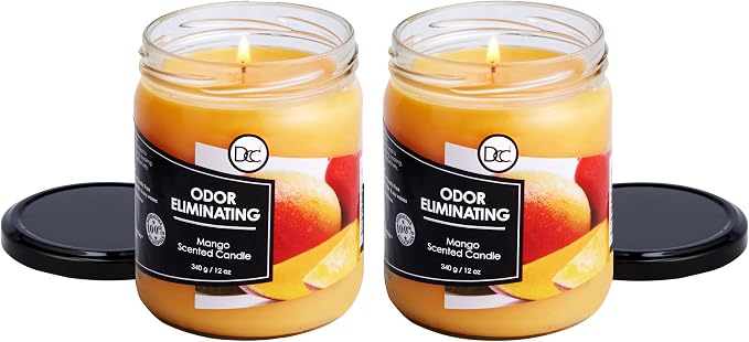 Mango Two Pack Odor Eliminating Highly Fragranced Candle - Image 3