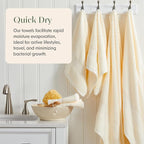 Springtree Home 100% Cotton Bath Towel Set | 6 Piece Set | Absorbent & - Image 3