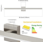 Nickel Bathroom Vanity Light 39.4 inch, 30W Dimmable 5CCT LED Bathroom Light - Image 5
