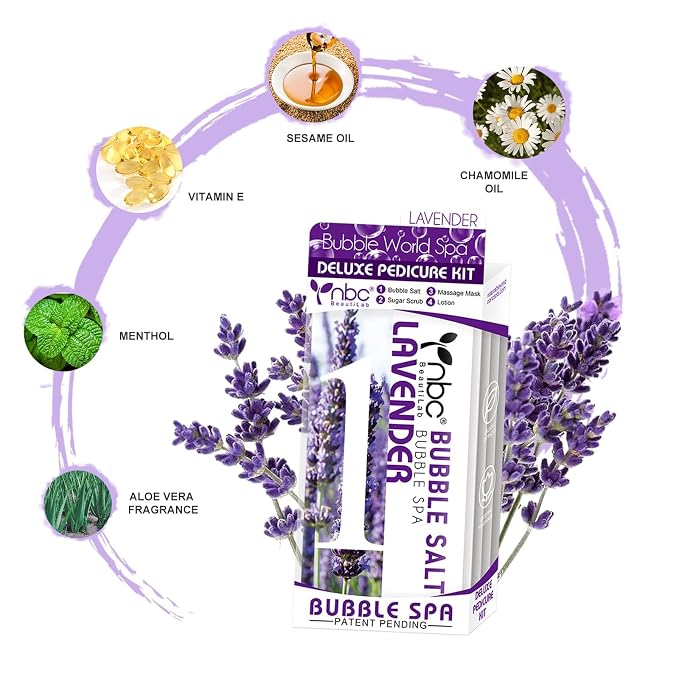 Pedicure Kit Foot Soak Set: Bubble Salt, Sugar Scrub, Massage Mask, Massage - Image 5