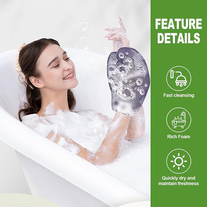 Honeycomb Exfoliating Bath Gloves - Image 5