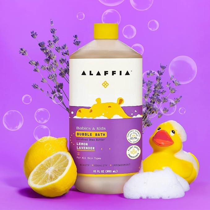 Alaffia Babies & Kids Bubble Bath, Lemon Lavender, Pump Included – Gentle - Image 7