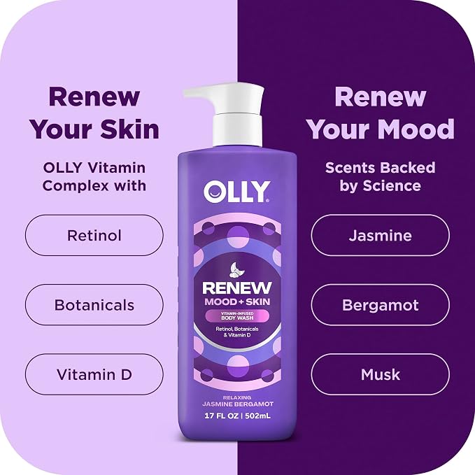 OLLY Renew Body Wash with Vitamin D, Retinol & Botanicals – Nourishing Cleanser - Image 4