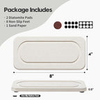2Pack Diatomite Stone Sink Tray, Water Absorbing Faucet Mat - Image 2