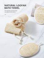 Reemix Natural Loofah Exfoliating Body Scrubber 3-Piece Oval Set - Image 6