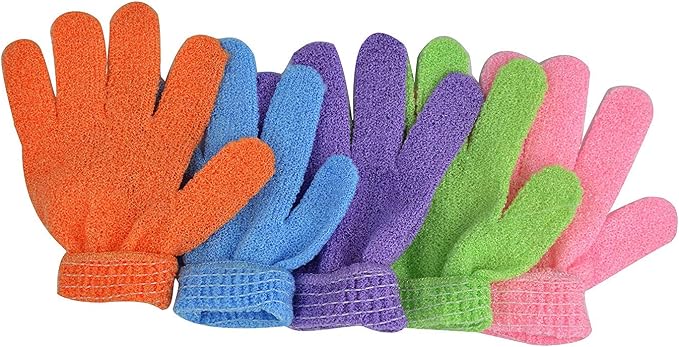 Exfoliating Gloves 10PCS Bath Gloves 5 Pairs, Natural Mitts Gloves - Image 8