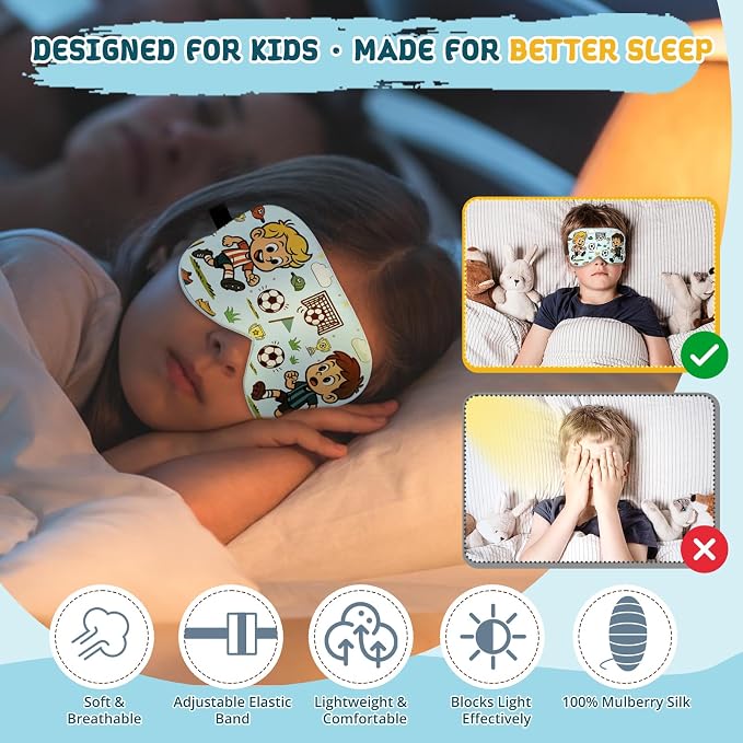 Kids Sleep Mask – 100% Mulberry Silk Eye Mask - Image 6