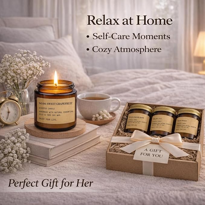 Scented Candles for Home, 8 Pack Soy Wax Candle Set, Aromatherapy Candles - Image 4