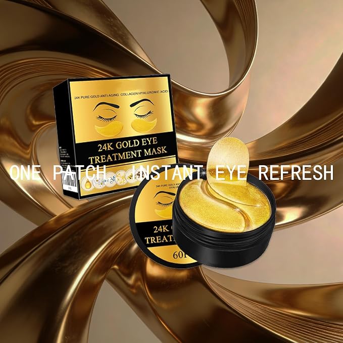 Under Eye Patches 120PCS, 24K Gold Collagen Eye Mask - Image 6