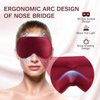 FlyCoco 99% Fully Block Out Light Eye Sleep Mask, 3D Deep Contoured Eyes Cover - Image 4