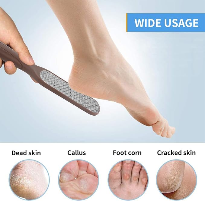 Fu Store 2 Pack Foot Files Callus Remover Stainless Steel Foot Rasp and Dual - Image 3