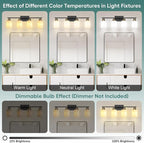Ascher Bathroom Light Fixtures, 4-Light Vanity Light Over Mirror, Wall Lamp - Image 7