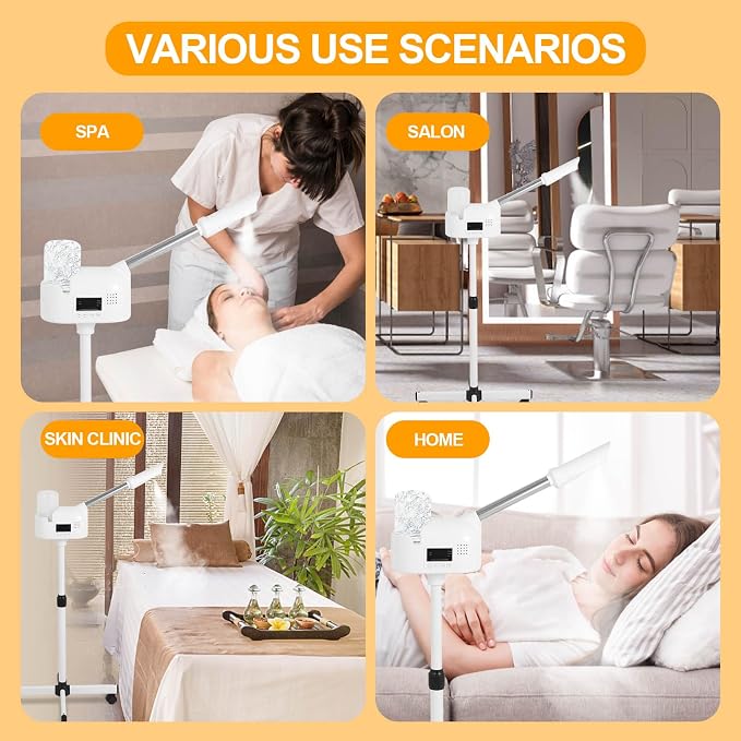 Professional Facial Steamer, Hot Mist Spray, Timer Function - Image 6
