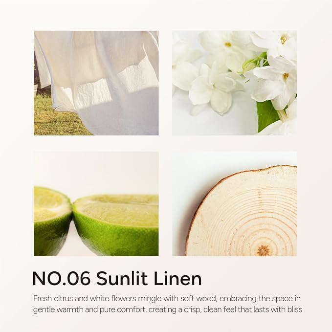 Sunlit Linen Luxury Scented Candles, 9oz Soy Wax Candles - Image 4
