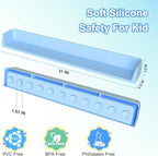 Splash Guard for Bathtub Kids, Longer Silicone Bathtub Water Guard, Toy Tray - Image 3