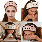2 PCS Cute Cat Ear Spa Headband - Image 4