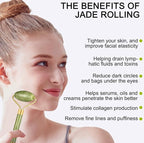 4-pcs Jade Roller & Gua Sha Set, Facial Roller Massager - Image 2