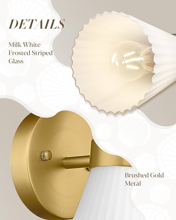 Modern Wall Sconce Set of 2, HWH 2-Light Up Down Wall Light Indoor Vanity Wall - Image 3