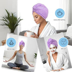Microfiber Hair Drying Towel Wrap - Image 4