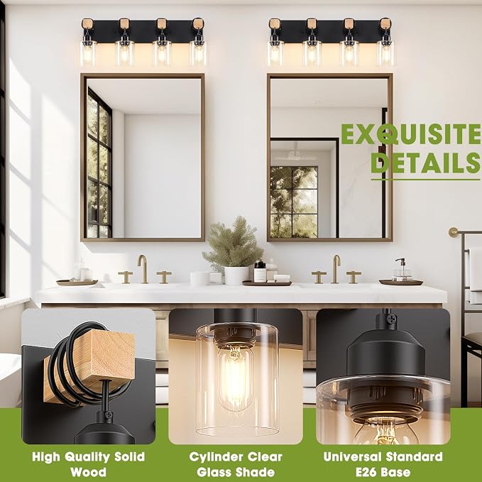 Licperron 4-Lights Farmhouse Vanity Lights - Image 3
