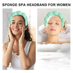 Beleki Spa Headband for Washing Face Wristband Set Makeup Skincare Face Washing - Image 5