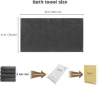 SEMAXE 4 Piece Grey Bath Towel Set - Image 2